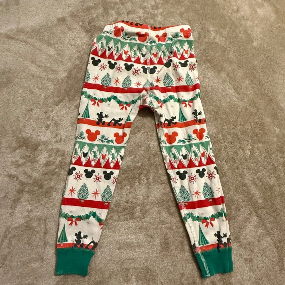 Hanna Andersson Disney Mickey Mouse Christmas Pajamas Set Kids 100cm 4 Organic